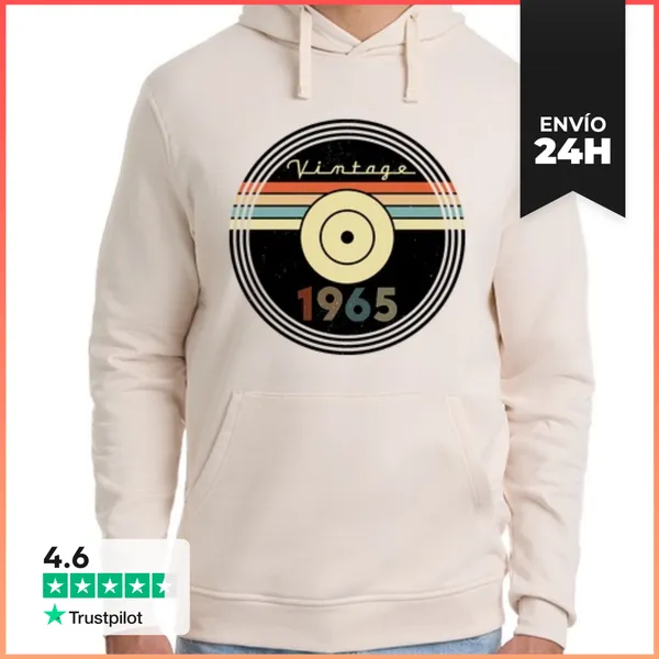 Sudadera Unisex Con Capucha 1965 - Vintage LaTostadora