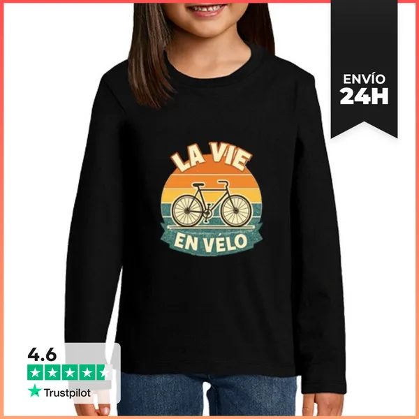 Camiseta Manga Larga Para Niños Camiseta Retro La Vida En