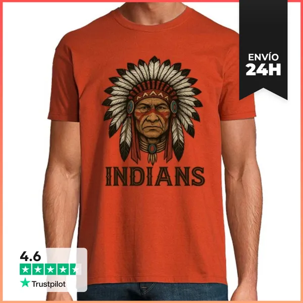 Camiseta Hombre Clásica Jefe Indio LaTostadora