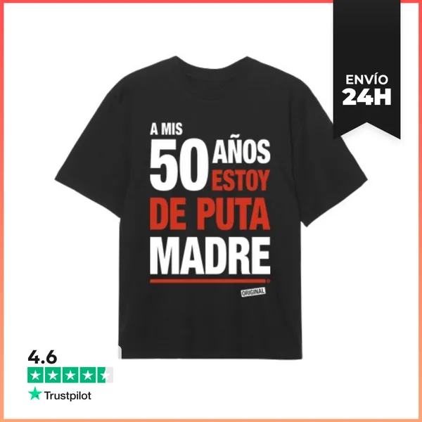 Camiseta Oversize A Mis 50 Años Estoy De Puta Madre LaTostadora