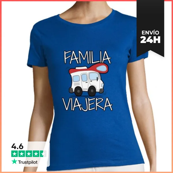 Camiseta Mujer Clásica Familia Viajera LaTostadora