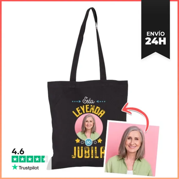 Bolsa De Tela Bolsa Esta Leyenda Se Jubila Foto Personalizada