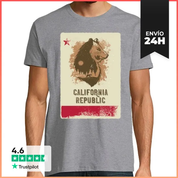 Camiseta Hombre Clásica California Republic LaTostadora