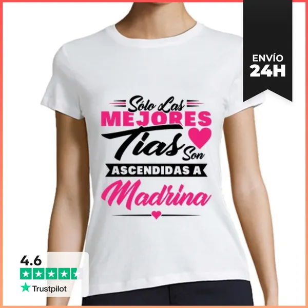 Camiseta Mujer Clásica Tía Y Madrina Regalo Humor LaTostadora
