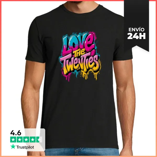 Camiseta Hombre Clásica Love The Twenties 2000 00s LaTostadora