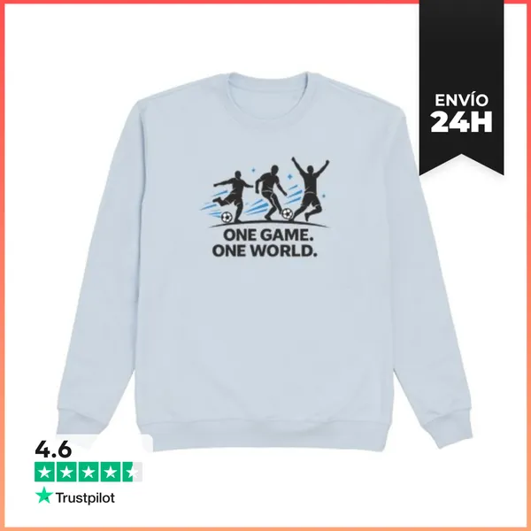 Sudadera Unisex Fútbol Un Juego Un Mundo LaTostadora