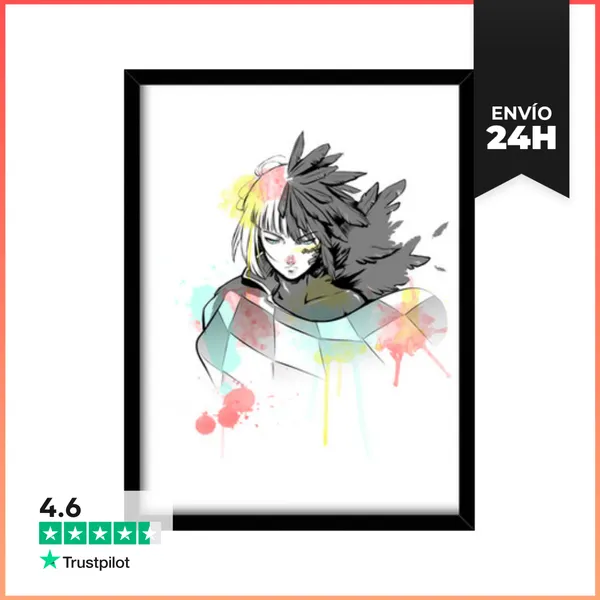 Cuadro Con Marco Vertical Howl Watercolor LaTostadora