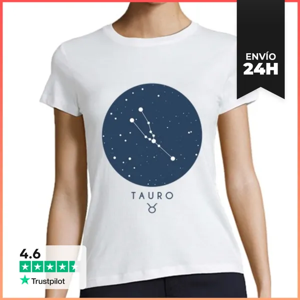 Camiseta Mujer Clásica Tauro Constelación LaTostadora