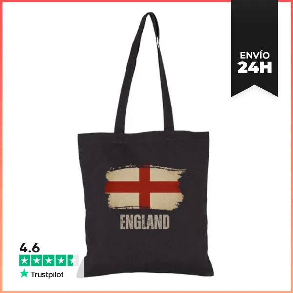 Bolsa De Tela Bandera De Inglaterra Vintage Grunge LaTostadora