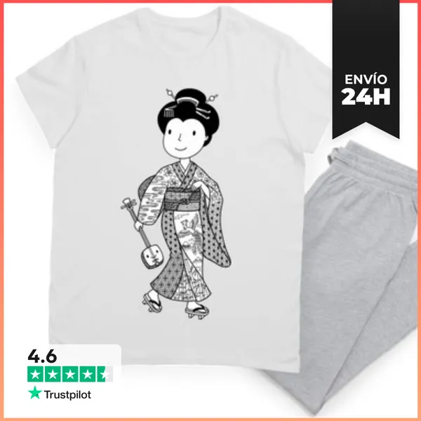 Pijama Kimono Japonés Tradicional Shamisen LaTostadora