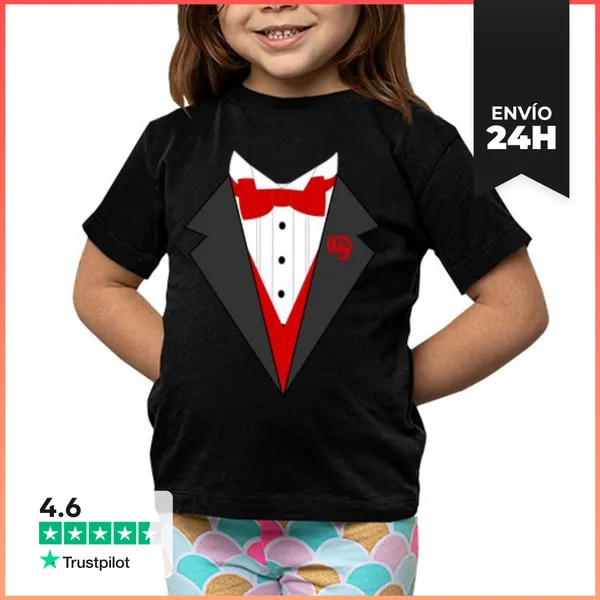 Camiseta Clásica Para Niños Smoking Fiestas O Despedidas Solteros