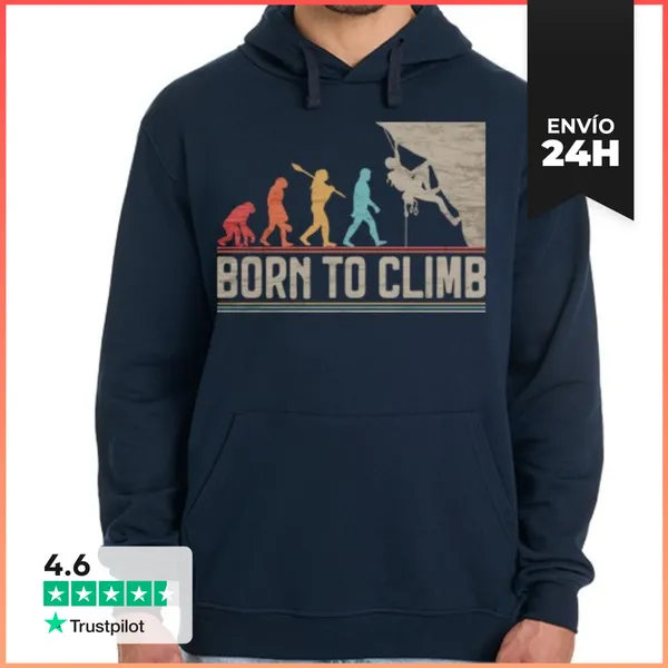 Sudadera Unisex Con Capucha Nacido Para Escalar Escalar Escalar