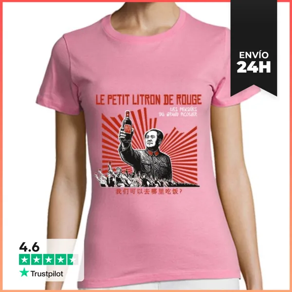 Camiseta Mujer Clásica Le Petit Litron De Rouge LaTostadora