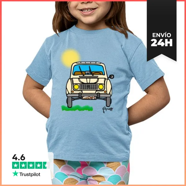 Camiseta Clásica Para Niños RENAULT 4 LATAS LaTostadora