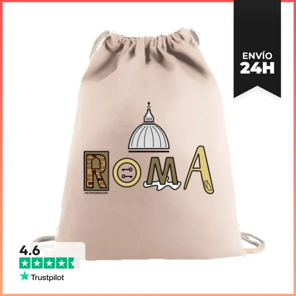 Mochila Saco Con Cuerdas Roma Basilicas LaTostadora