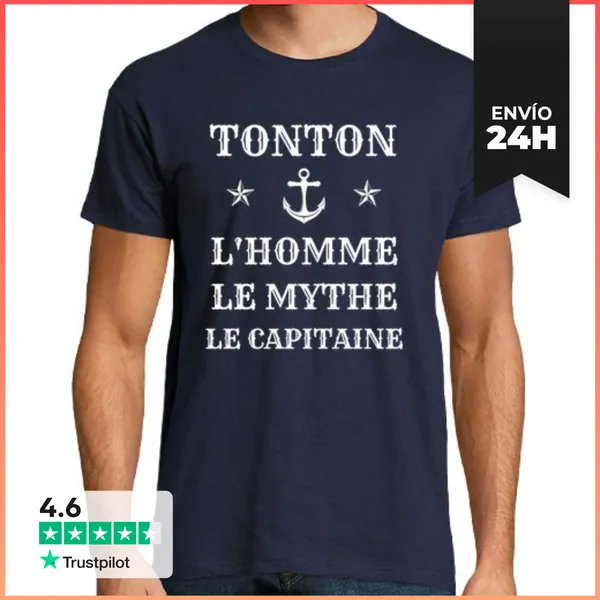 Camiseta Hombre Clásica Tío Capitán Humor Marinero LaTostadora