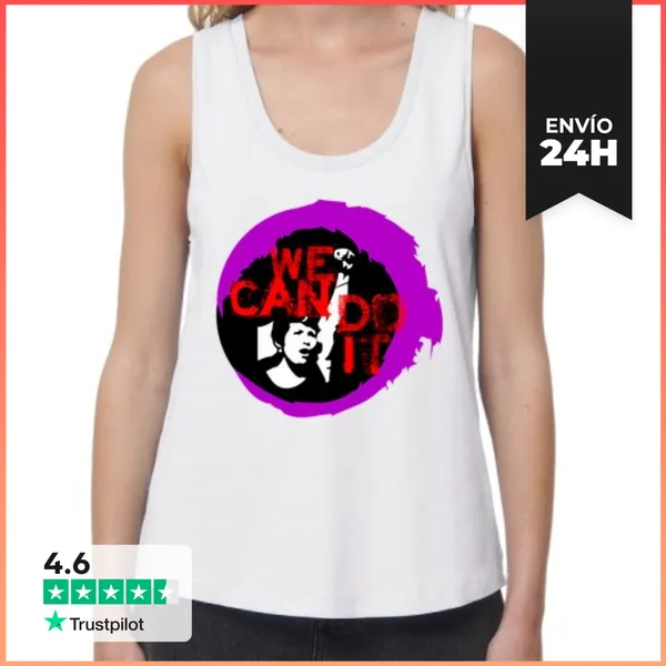 Camiseta Mujer Sin Mangas, Loose Fit We Can Do It LaTostadora