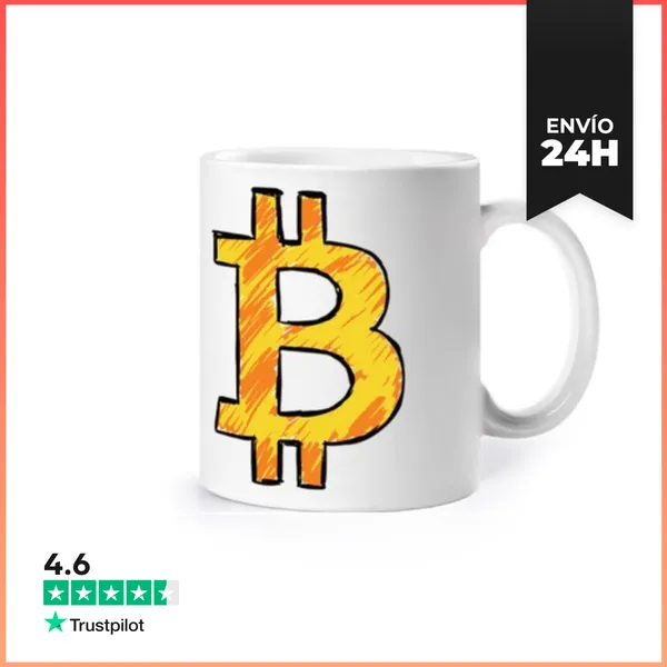 Taza Boceto Bitcoin Taza Dos Lados LaTostadora
