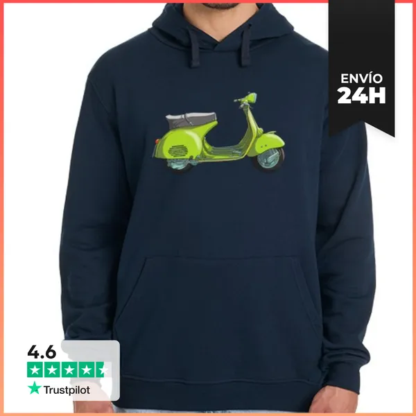 Sudadera Unisex Con Capucha VespUp Susdadera Hombre LaTostadora