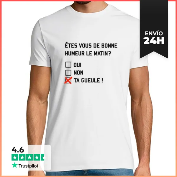 Camiseta Hombre Clásica Buen Humor 2 LaTostadora