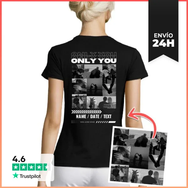Camiseta Mujer Clásica Camiseta Only You Foto Personalizable