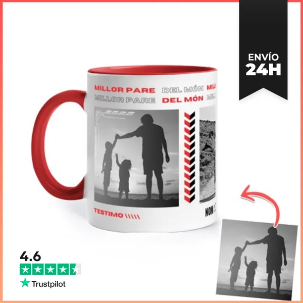 Taza De Colores Tassa Millor Pare Personalitzada Dia Del Pare