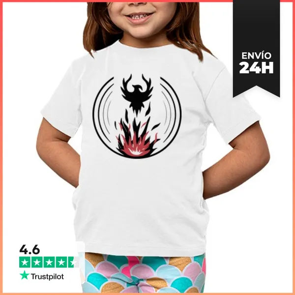 Camiseta Clásica Para Niños Fénix Renaciendo LaTostadora