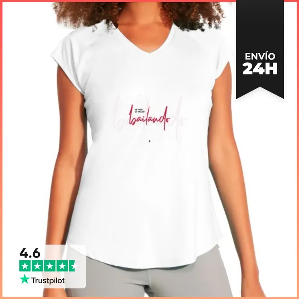 Camiseta Deportiva Mujer Mi Vida Es Mejor Bailando Fc LaTostadora