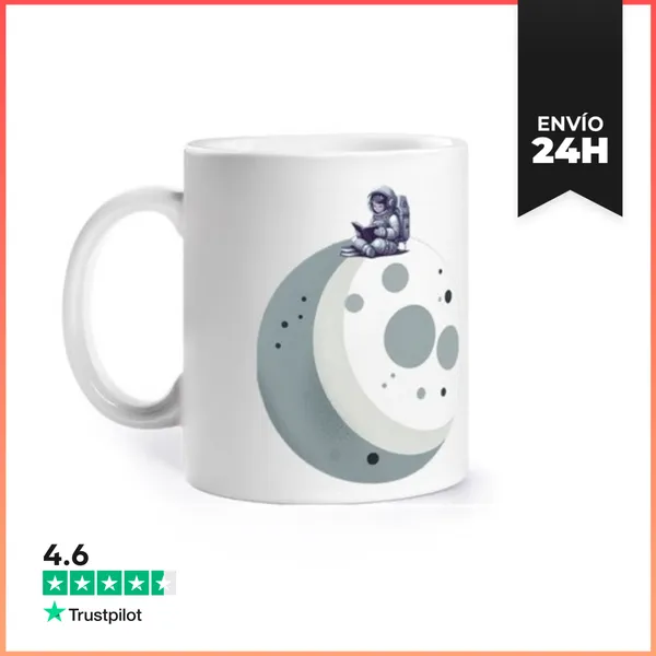Taza Leyendo En La Luna LaTostadora