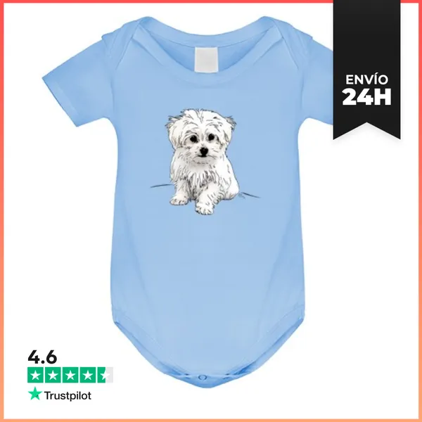 Body Bebé Bichón Maltés LaTostadora