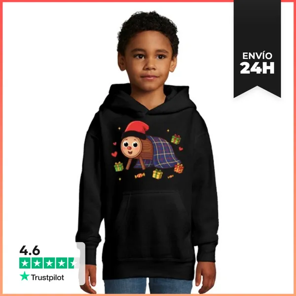 Sudadera Para Niños Con Capucha Caga Tió De Nadal LaTostadora