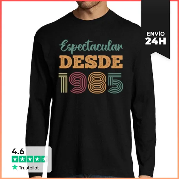 Camiseta Hombre Manga Larga ESPECTACULAR DESDE 1985 LaTostadora