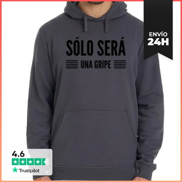 Sudadera Unisex Con Capucha Hombre, Sudadera Con Capucha, Gris