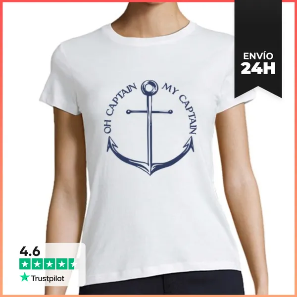 Camiseta Mujer Clásica Oh Captain My Captain LaTostadora