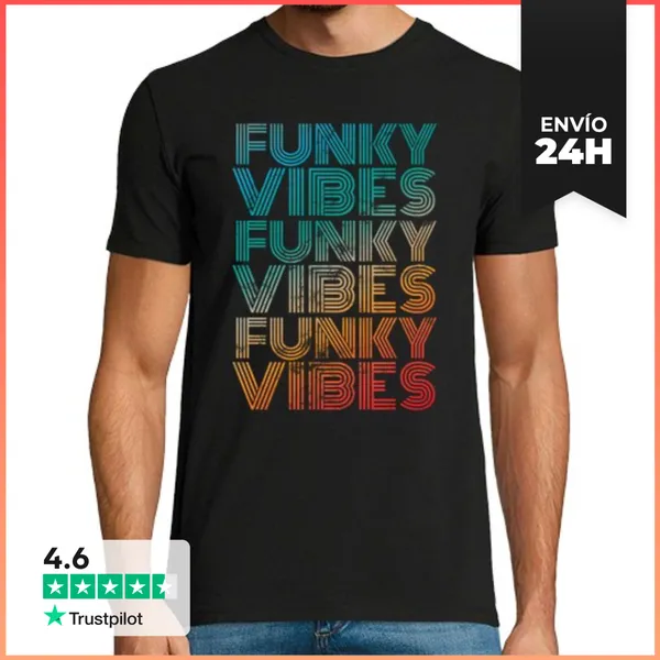 Camiseta Hombre Clásica Funky Vibes LaTostadora