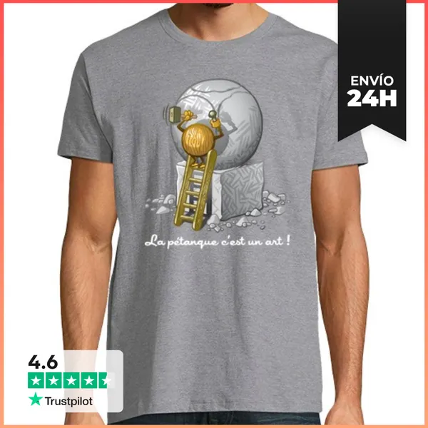 Camiseta Hombre Clásica ¡la Petanca Es Un Arte! LaTostadora