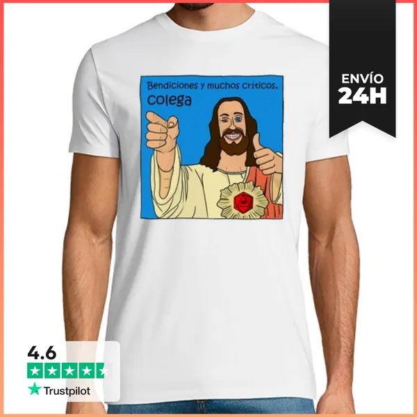 Camiseta Hombre Clásica El Jesucristo Rolero LaTostadora