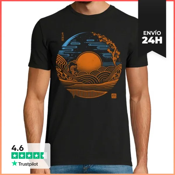 Camiseta Hombre Clásica Japan Chillout LaTostadora
