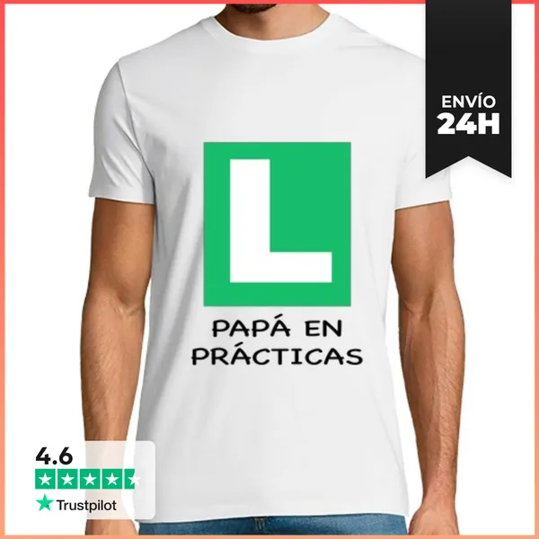 Camiseta Hombre Clásica Papá En Prácticas LaTostadora