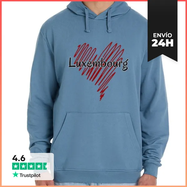 Sudadera Unisex Con Capucha Amo Luxemburgo, Orgullo Luxemburgues