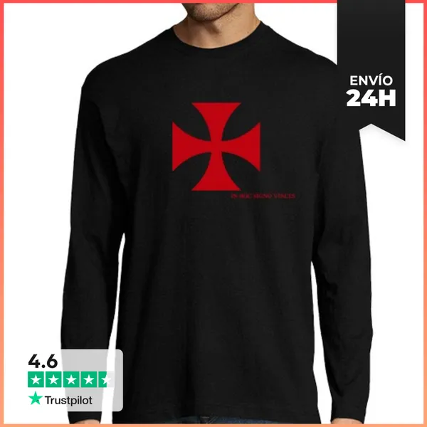 Camiseta Hombre Manga Larga In Hoc Signo Vinces LaTostadora