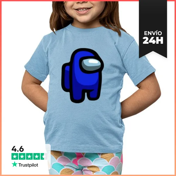 Camiseta Clásica Para Niños Among Us, Azul Oscuro LaTostadora
