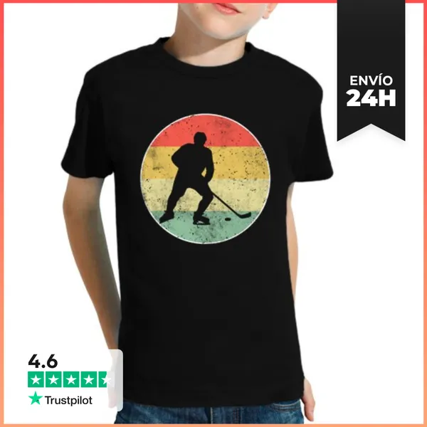 Camiseta Clásica Para Niños Hockey Retro LaTostadora