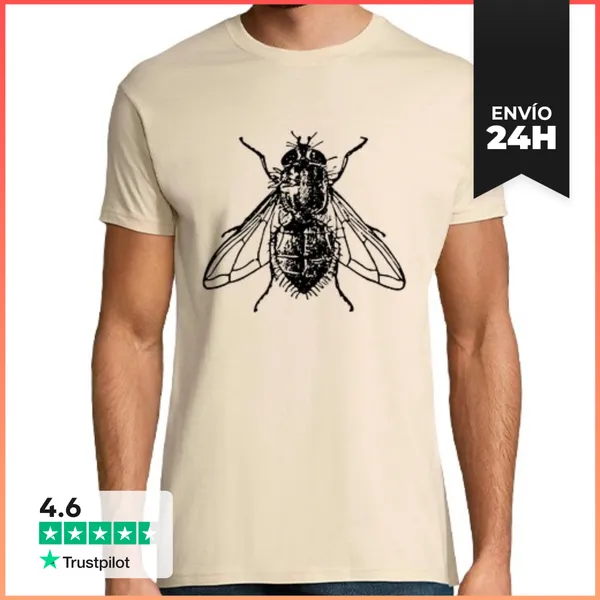 Camiseta Hombre Clásica Mosca LaTostadora