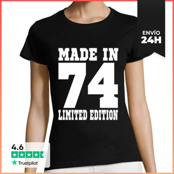 Camiseta Mujer Clásica Hecho En 1974 Edición Limitada LaTostadora