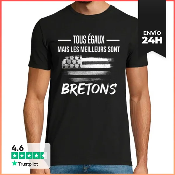 Camiseta Hombre Clásica Región De Idea De Regalo Bretón Bretón