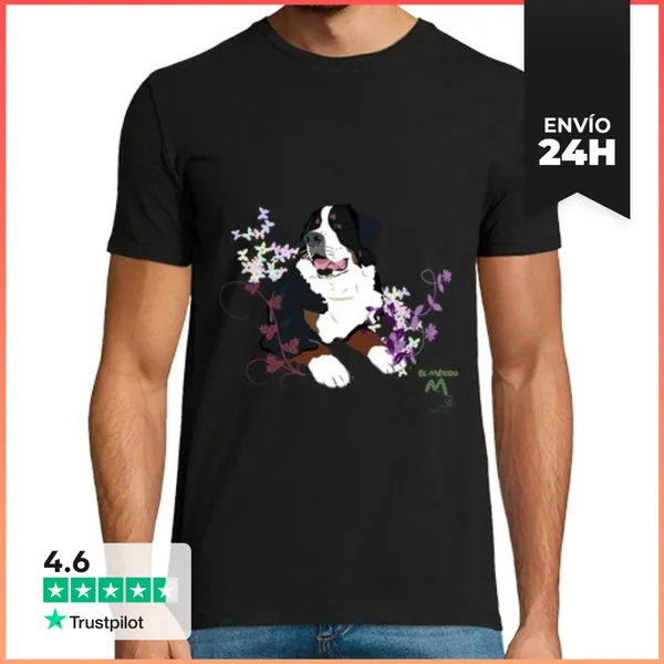 Camiseta Hombre Clásica Boyero De Berna LaTostadora