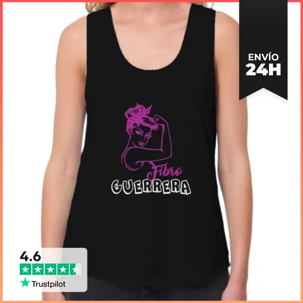 Camiseta Mujer Sin Mangas, Loose Fit Mujer, Tirantes Anchos &