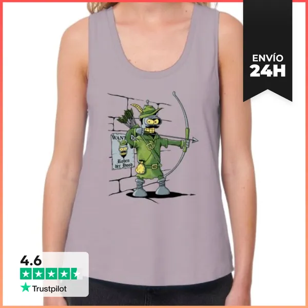 Camiseta Mujer Sin Mangas, Loose Fit Roben Der Hood LaTostadora