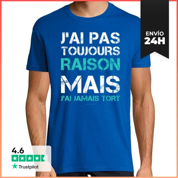 Camiseta Hombre Clásica Humorístico Humor Nunca Me Equivoco